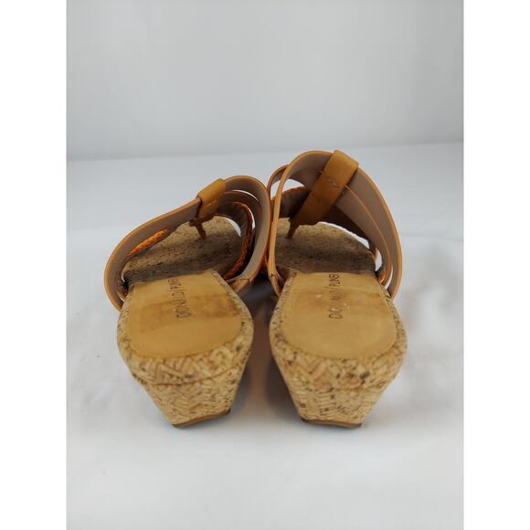 Donald Pliner Dara Women's Multicolor Leather Cork Wedge Heel Sandal 6 M - Picture 7 of 9